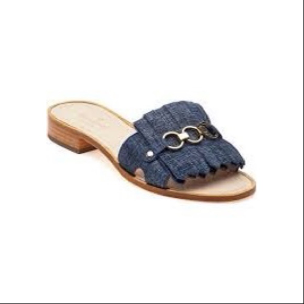 Kate Spade Kiltie Denim Slide Sandals